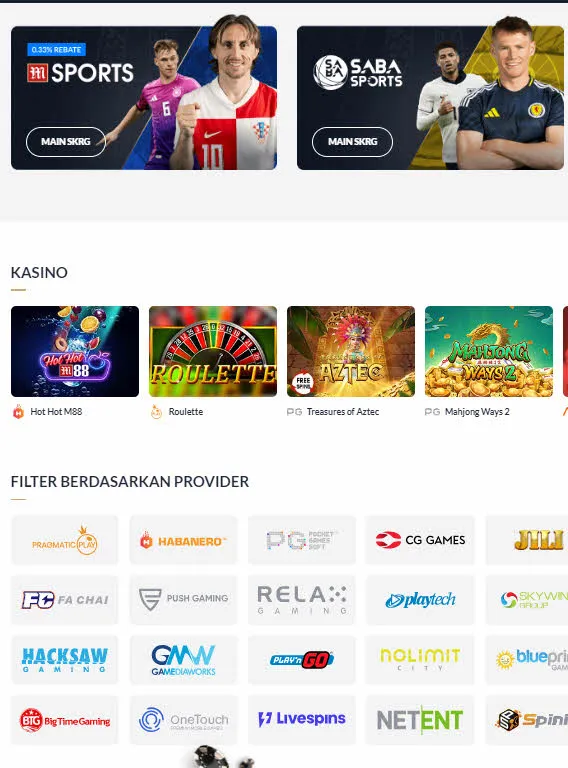 Pemain harus memahami dengan jelas ketentuan saat mendaftar